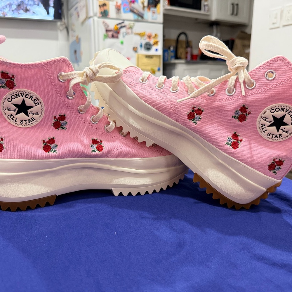 Converse Women’s Floral Pink High-Tops